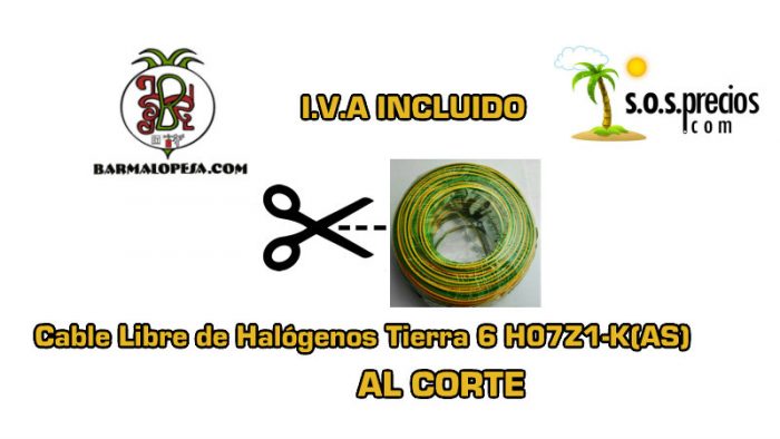 Cable Libre de Halógenos al corte Tierra 6 H07Z1-K(AS)