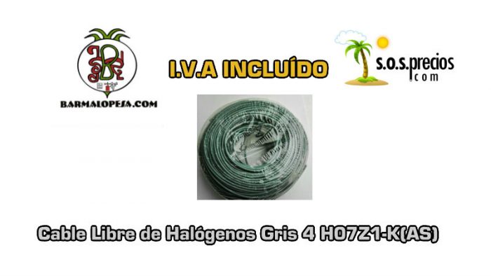 Cable Libre de Halógenos gris 4 H07Z1-K(AS)