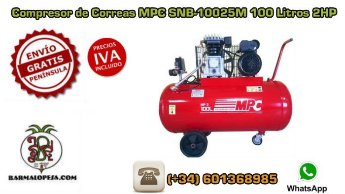 Compresor-de-Correas-MPC-SNB-10025M-100-Litros-2HP