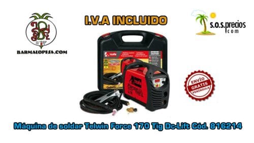 Máquina de soldar Telwin Force 170 Tig Dc-Lift Cód. 816214