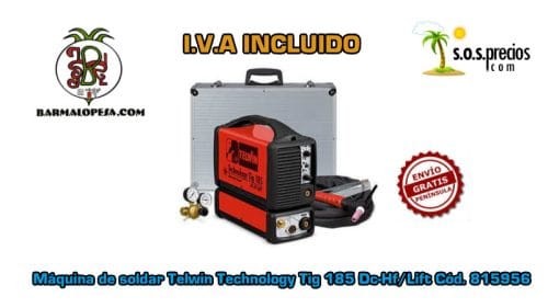 Máquina de soldar Telwin Technology Tig 185 Dc-Hf/Lift Cód. 815956