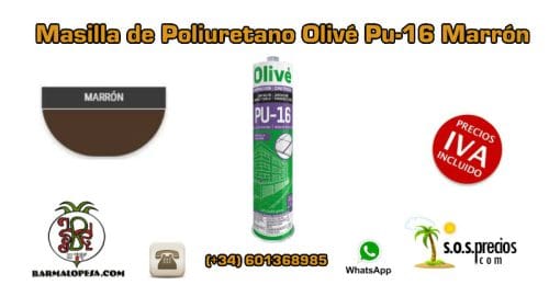 Masilla de Poliuretano Olivé Pu-16 Marrón